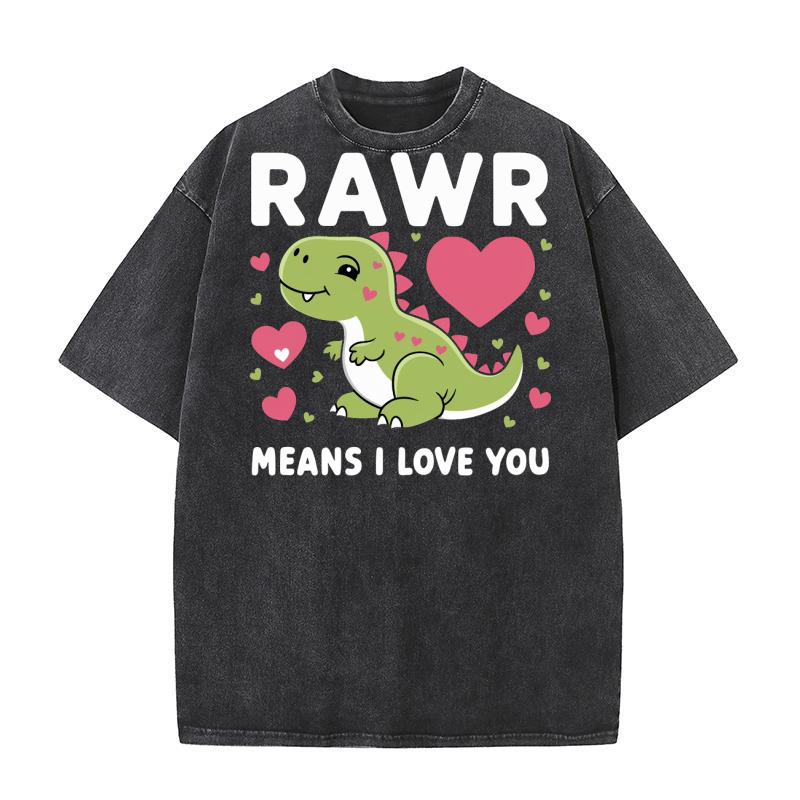 Rawr Means I Love You Washed T-Shirt