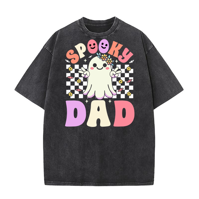 spooky dad Washed T-Shirt