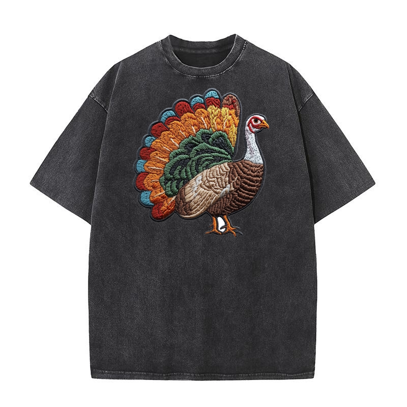 Thanksgiving Funny Turkey 22 Washed T-Shirt