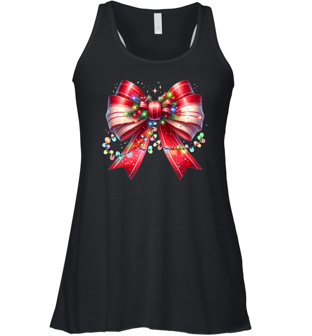 Christmas bow 13 10 Women's Flowy Tank Top