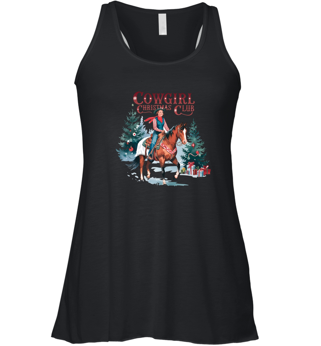 Cowgirl Christmas Club Vintage Christmas 02 Women's Flowy Tank Top