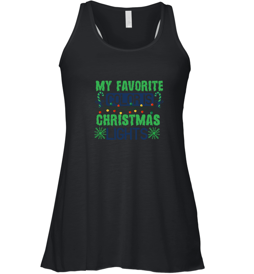 My Favorite Color is Christmas Lights Women's Flowy Tank Top