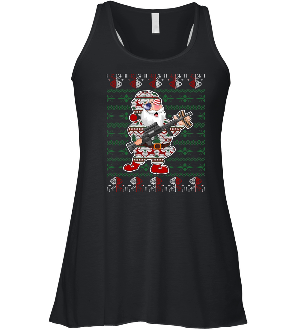 santa claus with gun Women's Flowy Tank Top