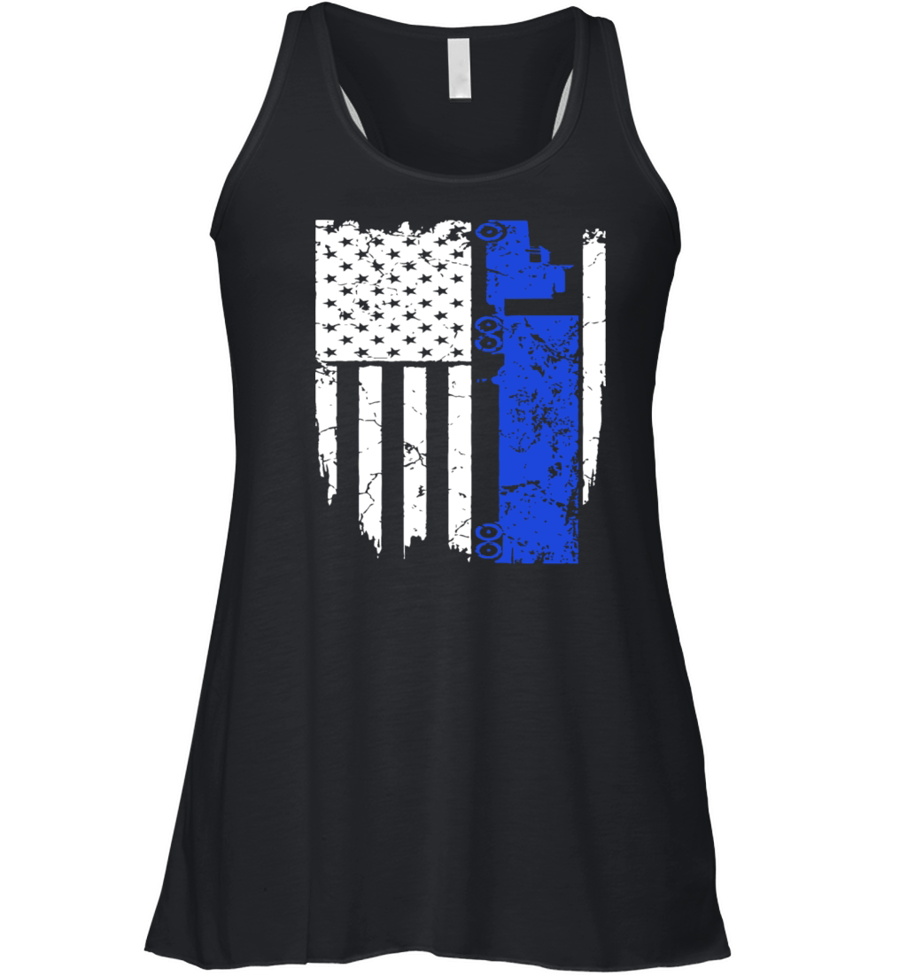 Truck Driver Trucker Flag Hanes Tagless racing T S Women's Flowy Tank Top