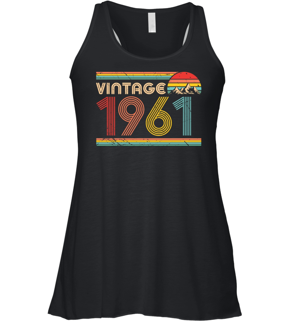 Vintage 1961 60th Birthday Est 1961 Women's Flowy Tank Top