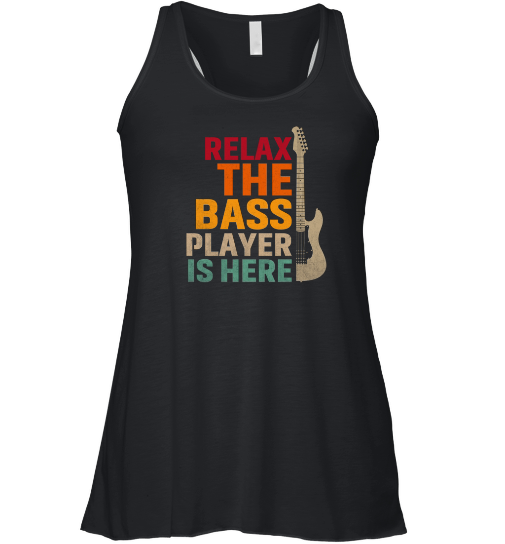 Vintage Relax the Guitar Player Is Here Women's Flowy Tank Top