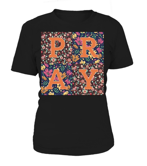 Floral Patchwork Pray Women's T-Shirt