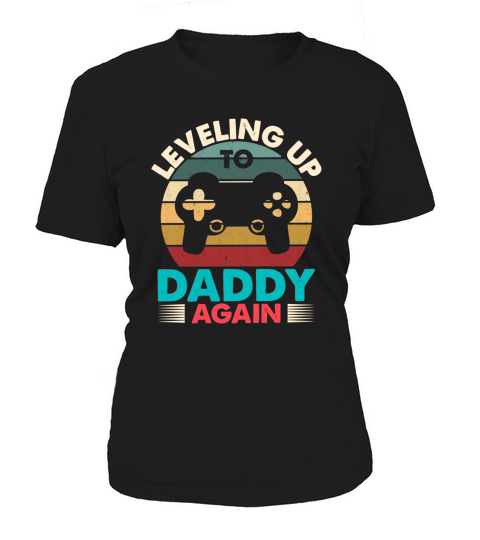 Leveling Up To Daddy Again Retro Vintage Dad Again Women's T-Shirt