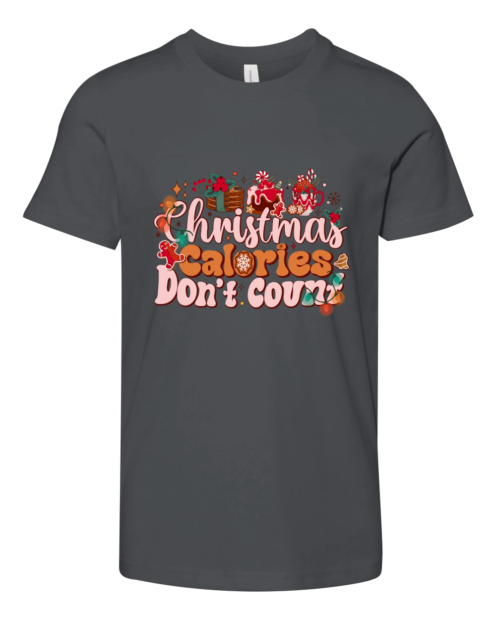 christmas calories dont count Youth Unisex Jersey Tee