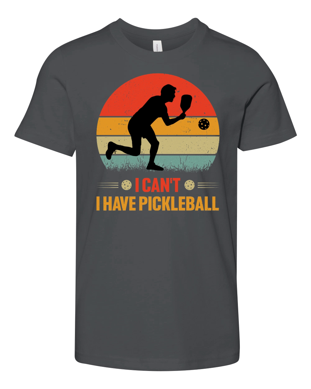 I Cant I Have Pickleball T Shirt Design (1) Youth Unisex Jersey Tee