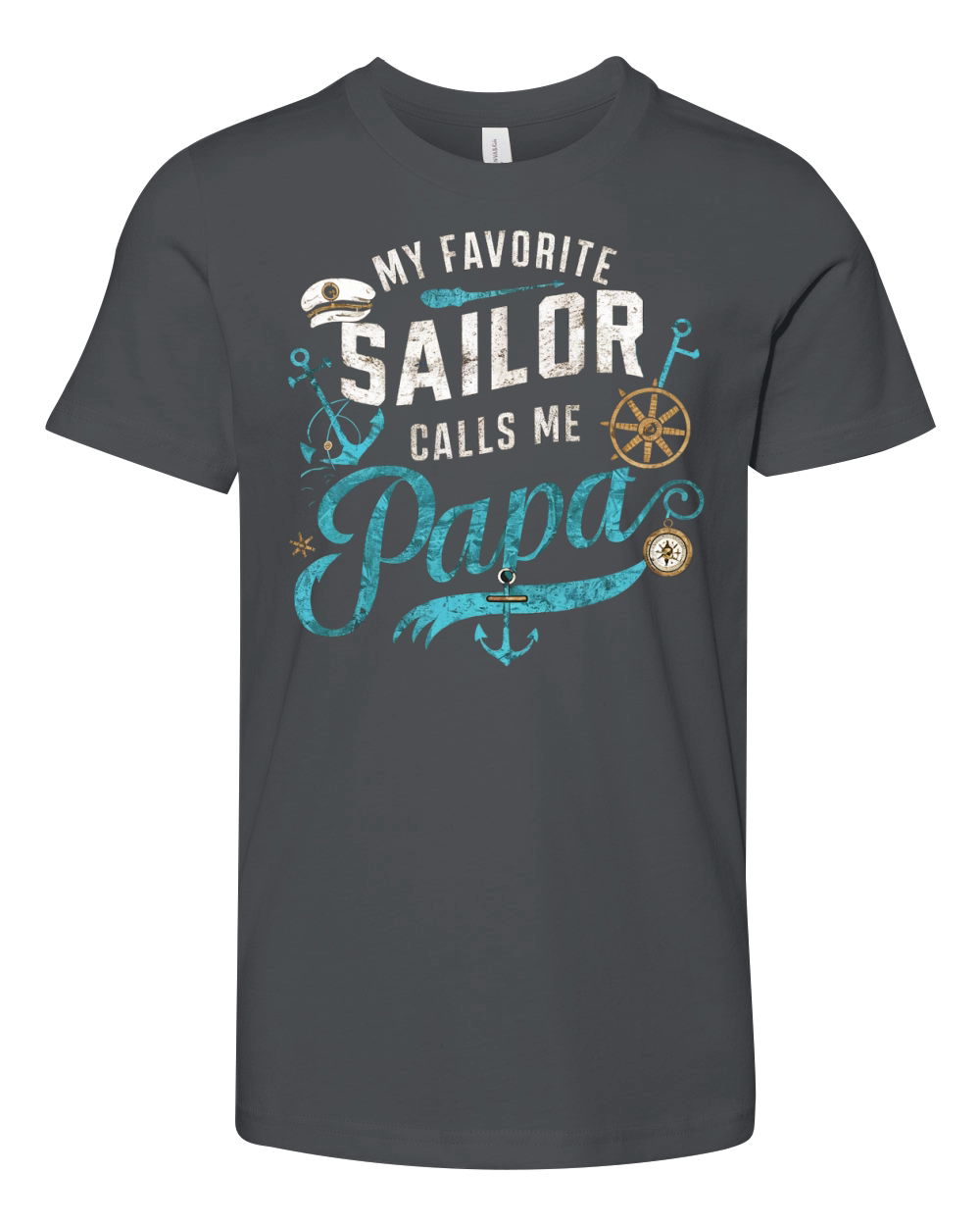 My favorite sailor calls me papa Youth Unisex Jersey Tee
