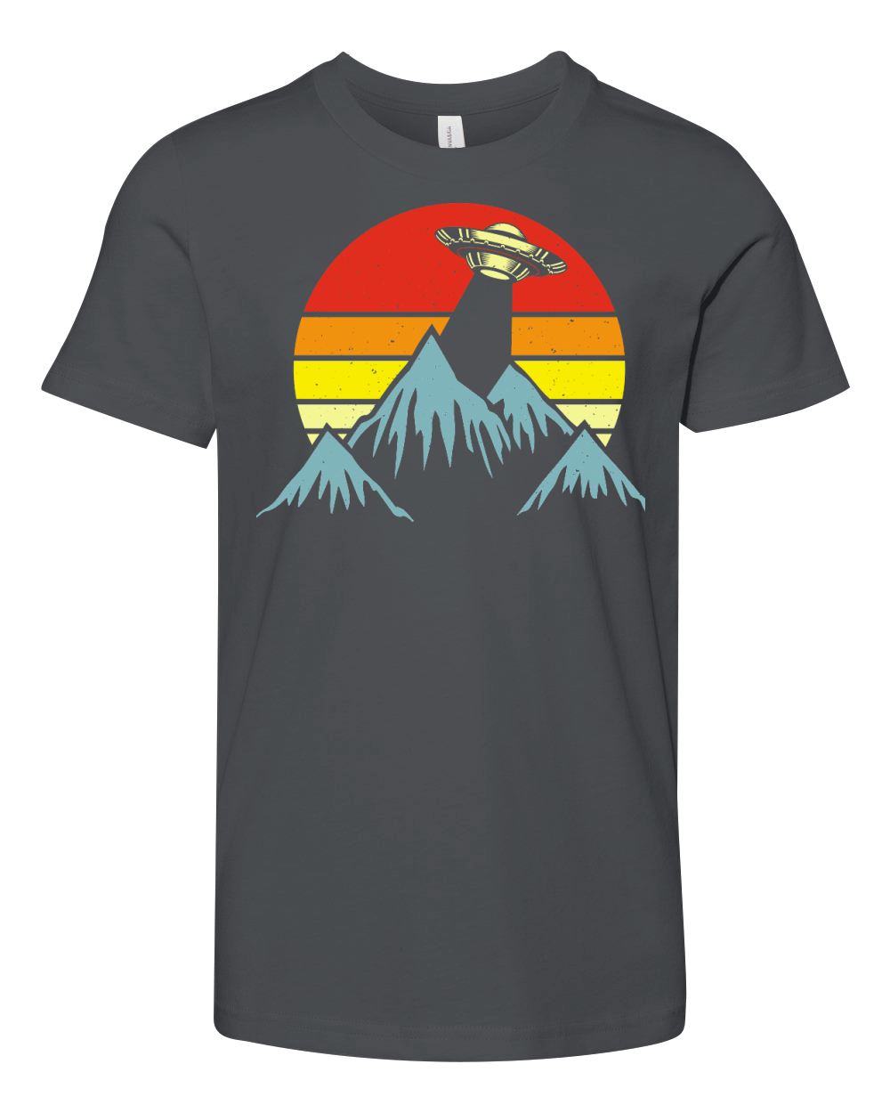 Vintage UFO Alien mountain Youth Unisex Jersey Tee