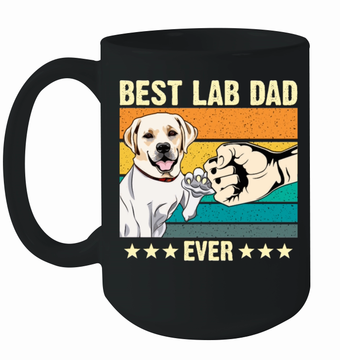 Best labrador Dad Ever lab Retro Vintage Gift Ceramic Mug