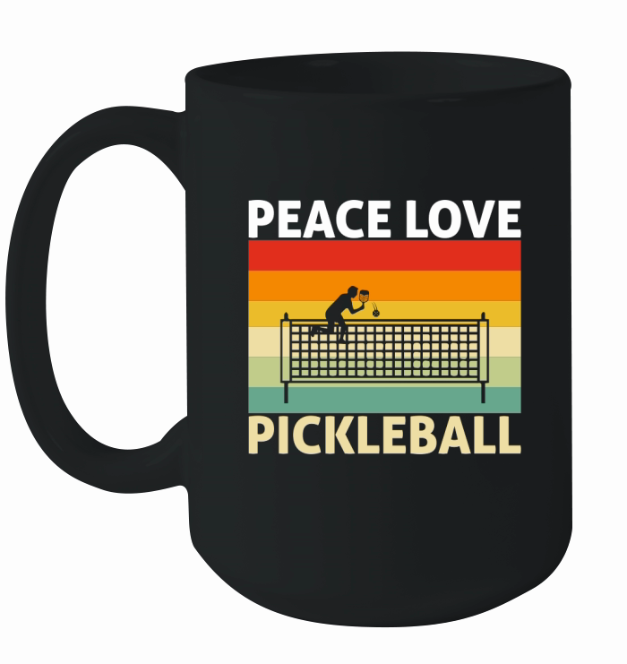 Peace love Pickleball Ceramic Mug