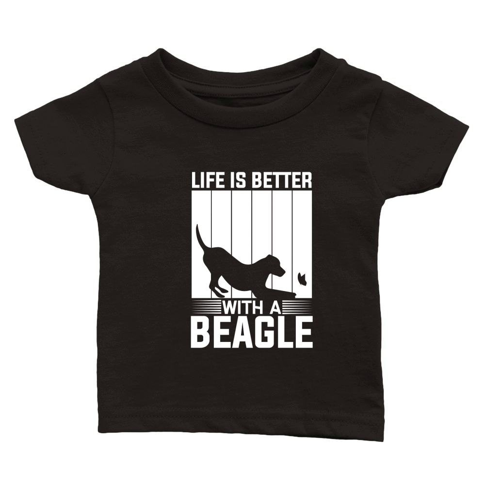 Life is better with a beagle 04 Classic Baby Crewneck T-shirt