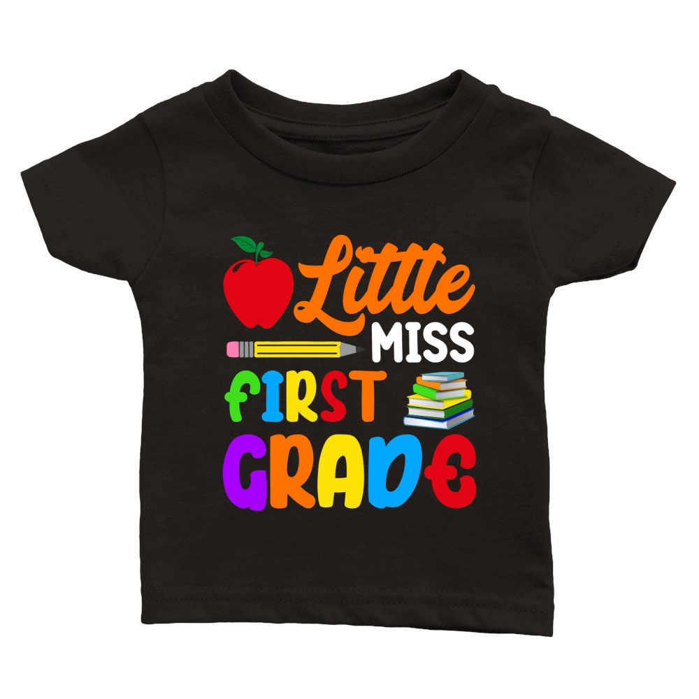 Little Miss First Grade Classic Baby Crewneck T-shirt