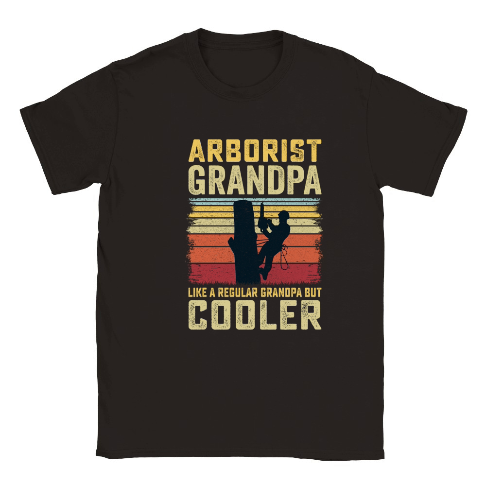 Arborist Grandpa Like A Regular Grandpa But Cooler (2) Classic Kids Crewneck T-shirt