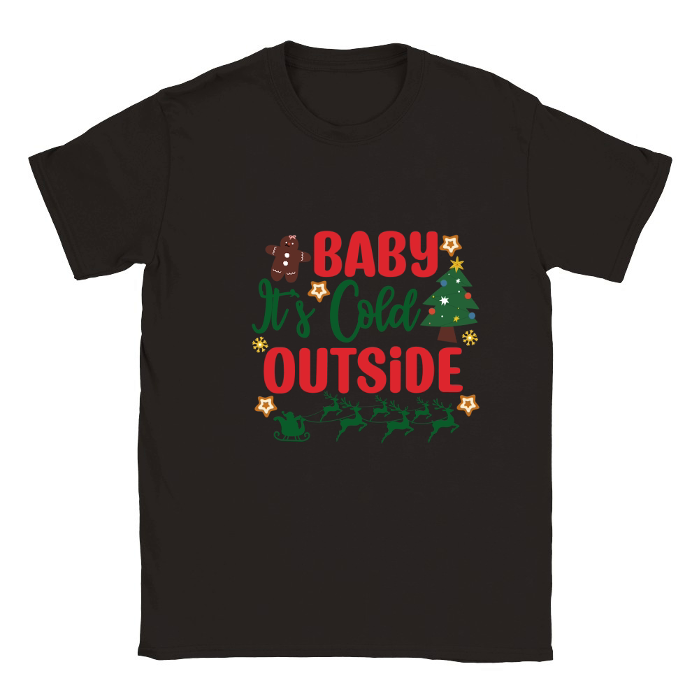Baby Its Cold Outside 02 Classic Kids Crewneck T-shirt