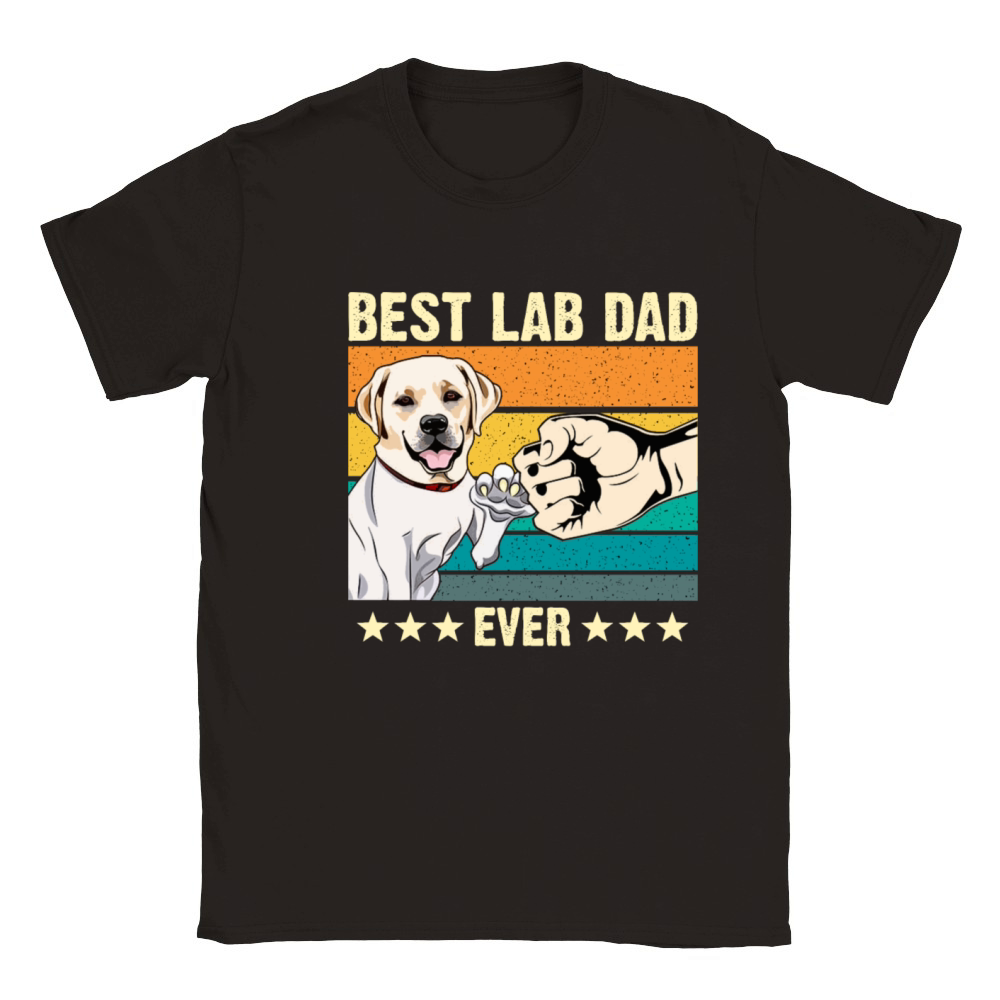 Best labrador Dad Ever lab Retro Vintage Gift Classic Kids Crewneck T-shirt
