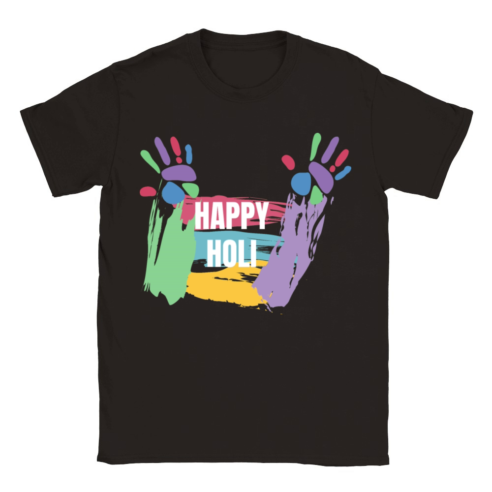 Happy Holi T-Shirt Colors India Hindu Spring Classic Kids Crewneck T-shirt