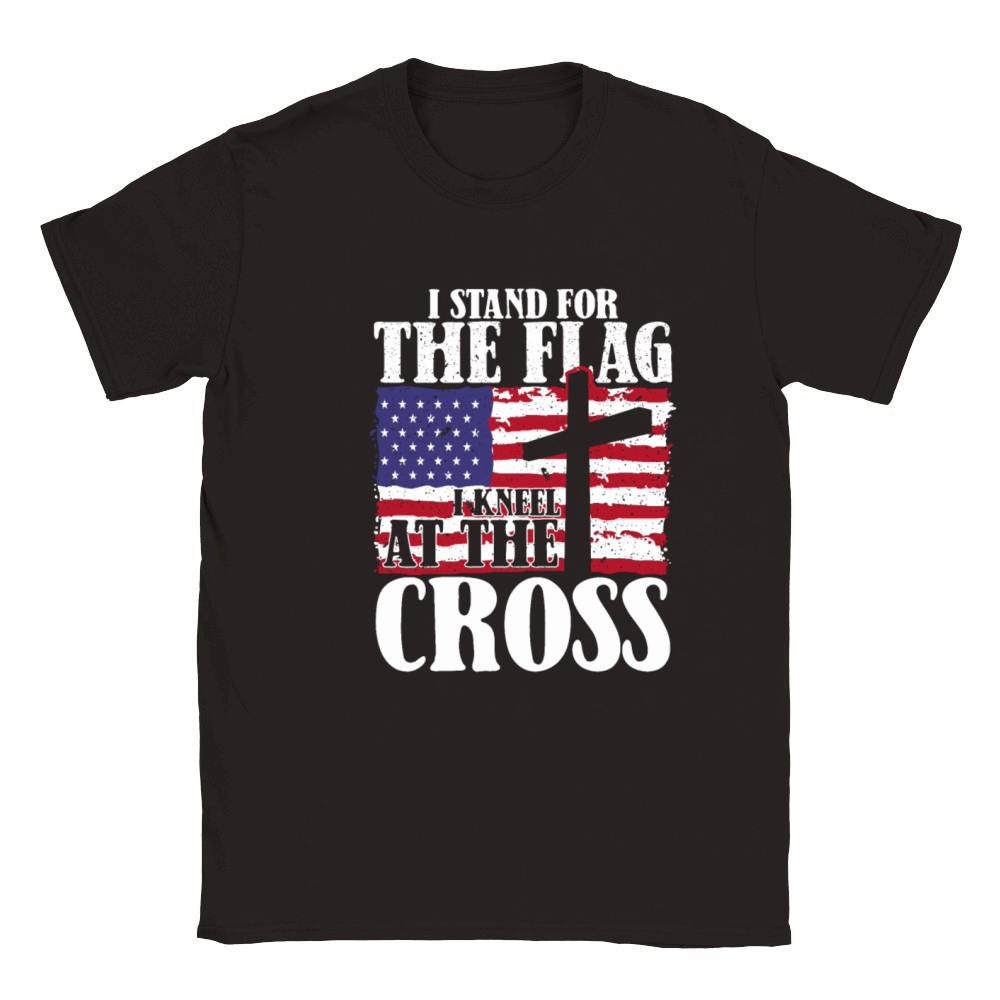 I Stand For The Flag And Kneel For The Cross USA Classic Kids Crewneck T-shirt