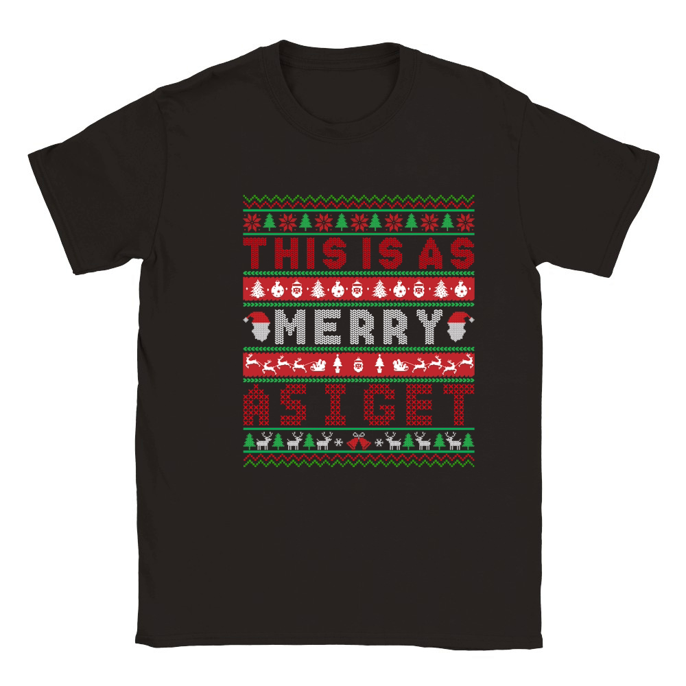 This Is As Merry Asiget Ugly Christmas Classic Kids Crewneck T-shirt
