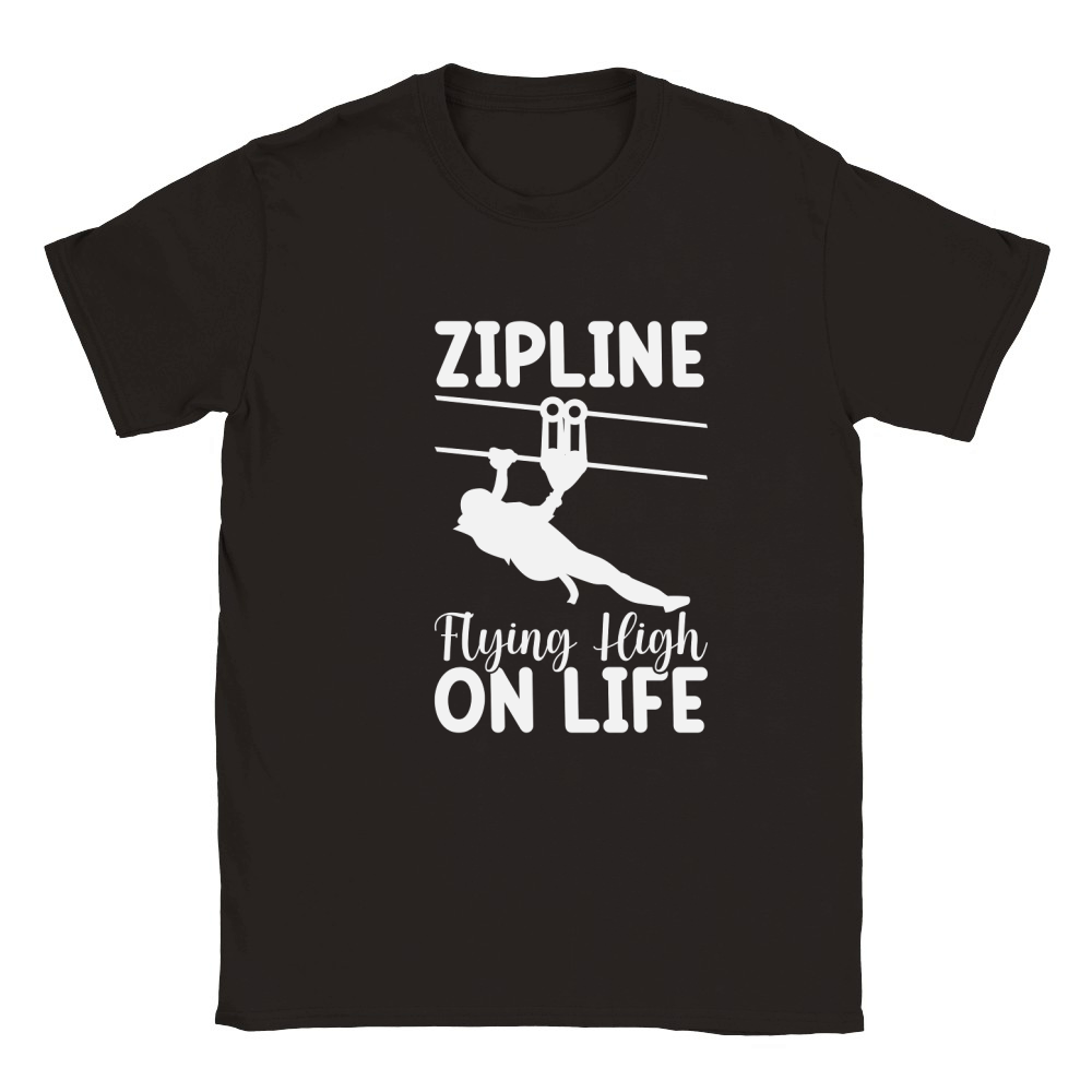 Zip Line Flying High On Life 02 Classic Kids Crewneck T-shirt