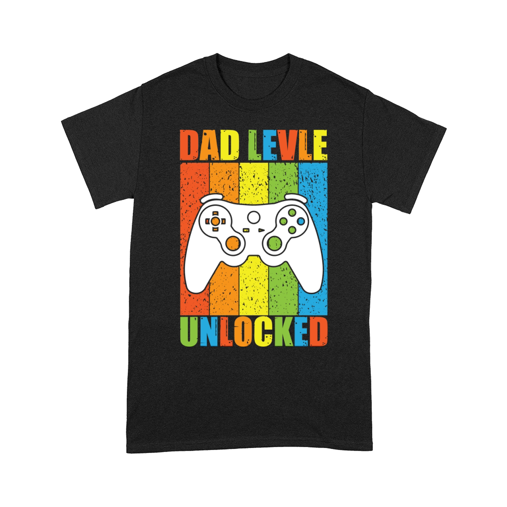 Dad Level Unlocked Funny Fathers Day Gifts Comfort T-shirt