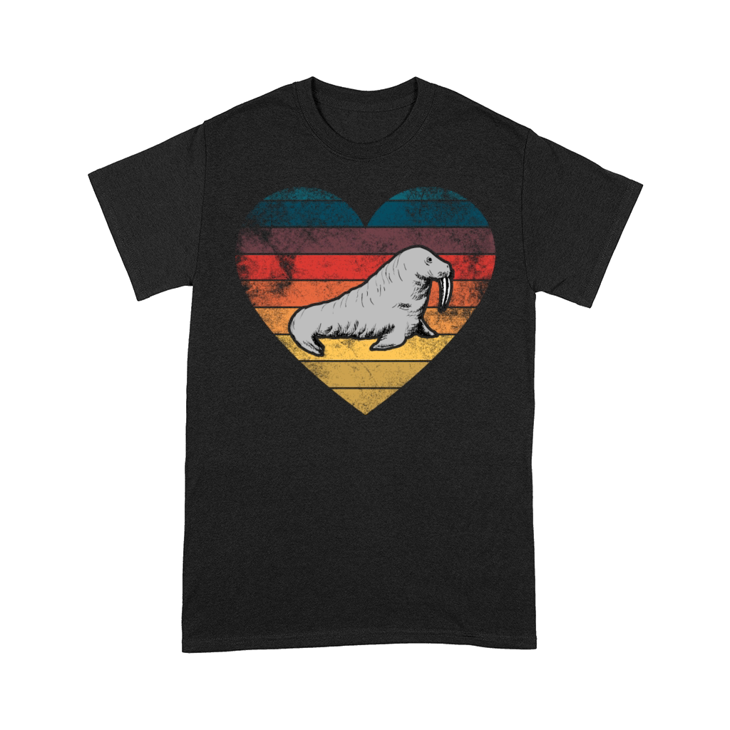Funny Walrus Heart Retro Vintage Cool For Walrus Comfort T-shirt