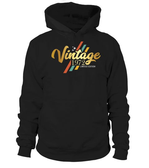 50th Birthday Vintage 1972 Hoodie Unisex
