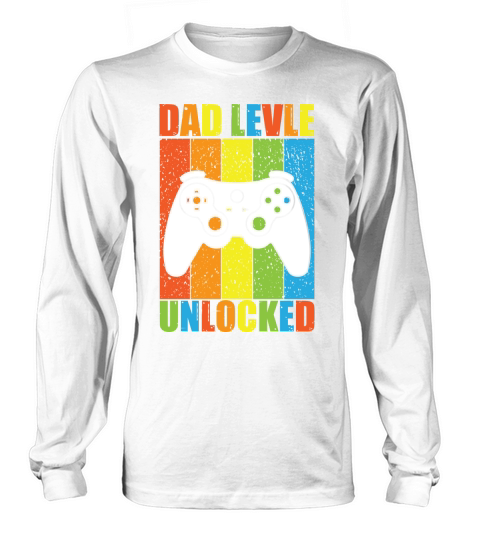 Dad Level Unlocked Funny Fathers Day Gifts Long sleeved Unisex