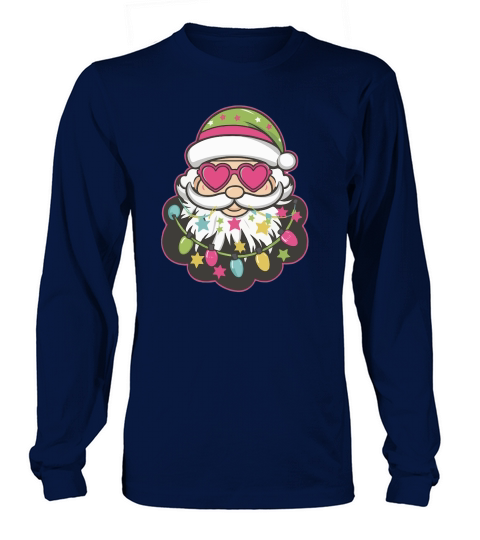 Vibrant Santa Colorful 2 Long sleeved Unisex