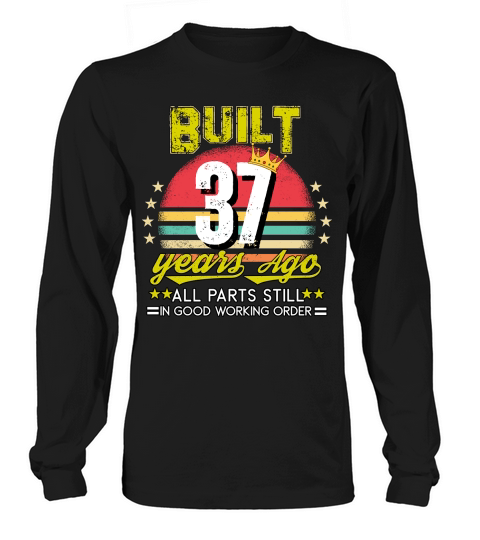 Vintage Birthday 37 Long sleeved Unisex