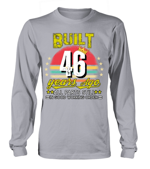Vintage Birthday 46 Long sleeved Unisex