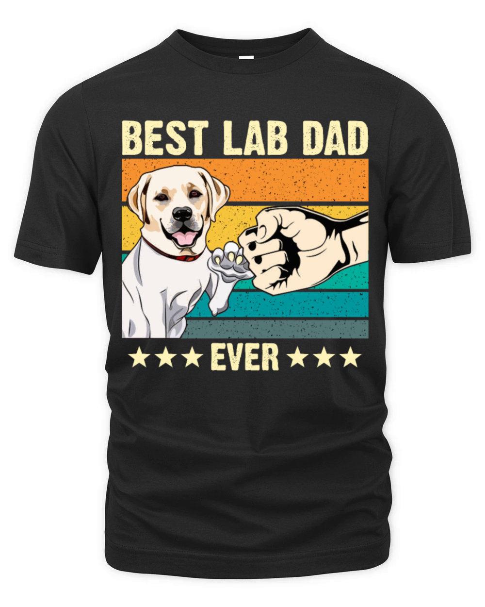 Best labrador Dad Ever lab Retro Vintage Gift Organic Unisex T-shirt