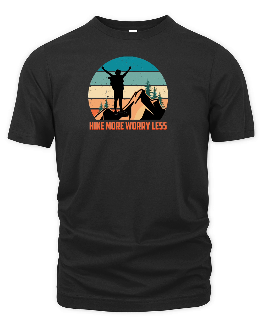 Hiking   Hike more worry less Organic Unisex T-shirt