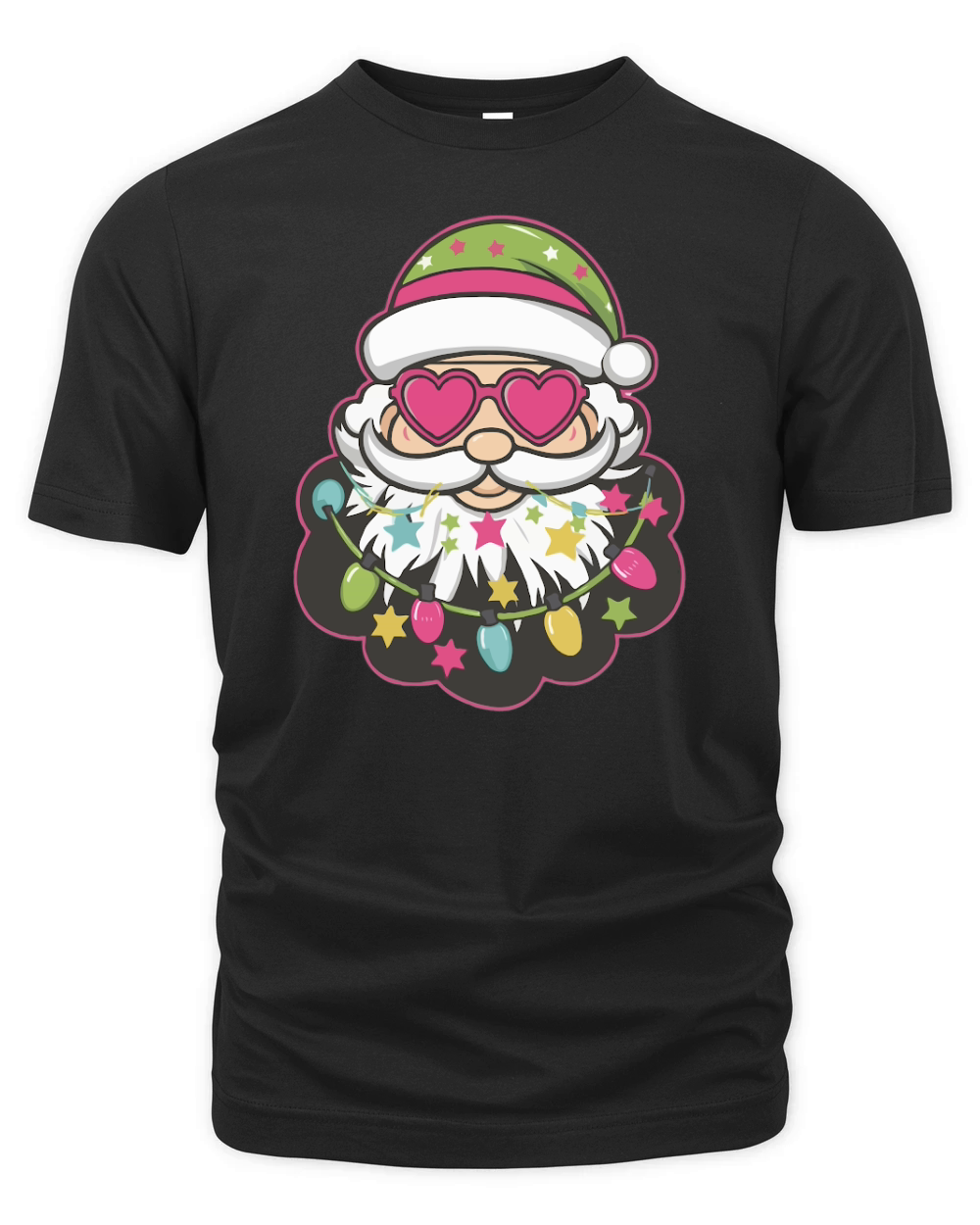 Vibrant Santa Colorful 2 Organic Unisex T-shirt
