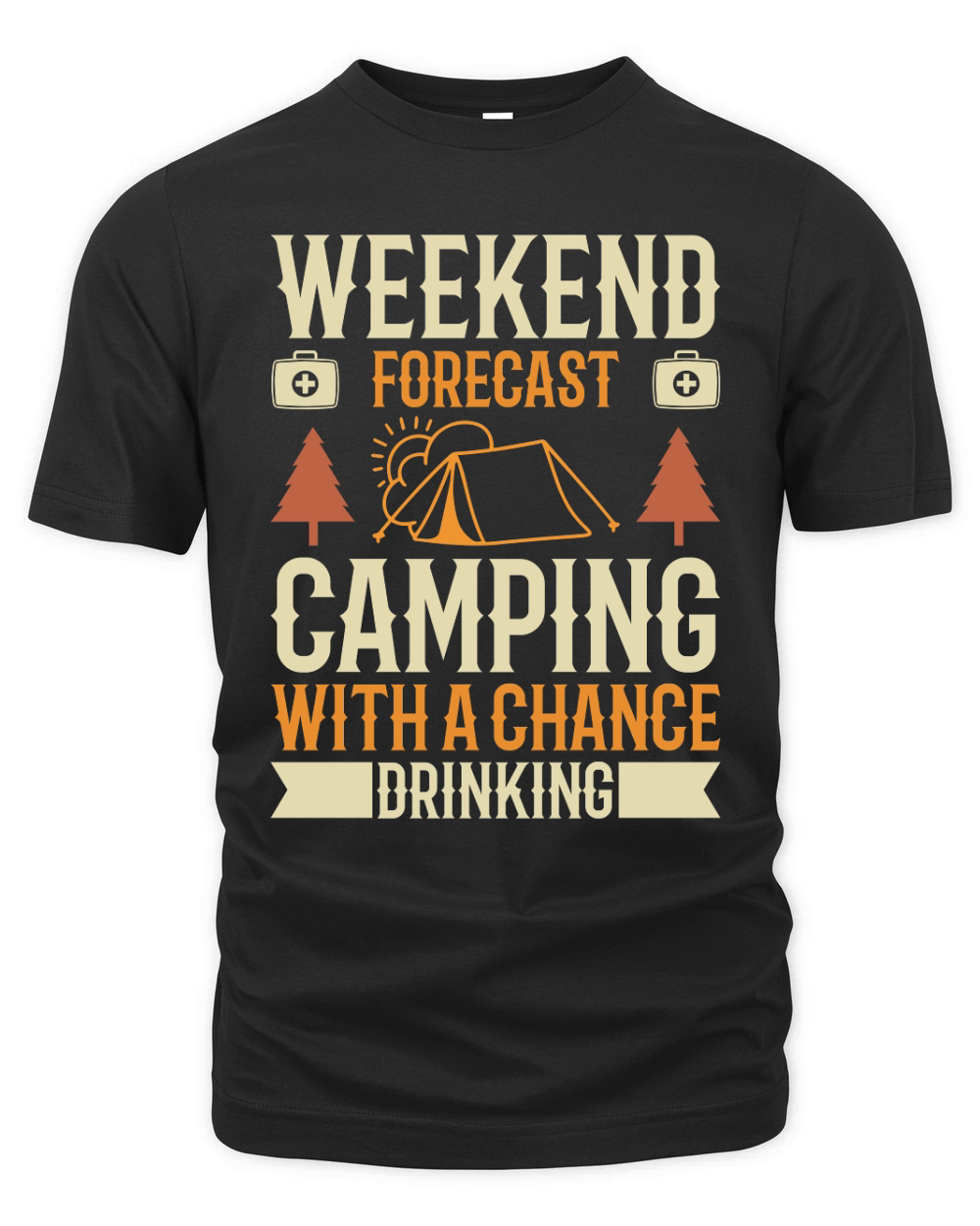Weekend Foregast Camping Organic Unisex T-shirt