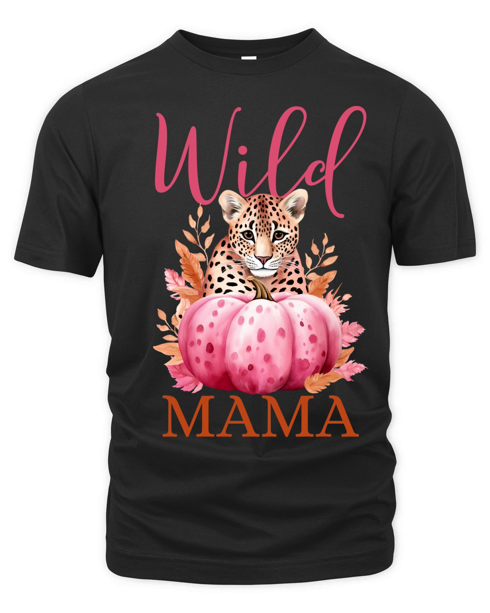 Wild Mama Pink Leopard Organic Unisex T-shirt