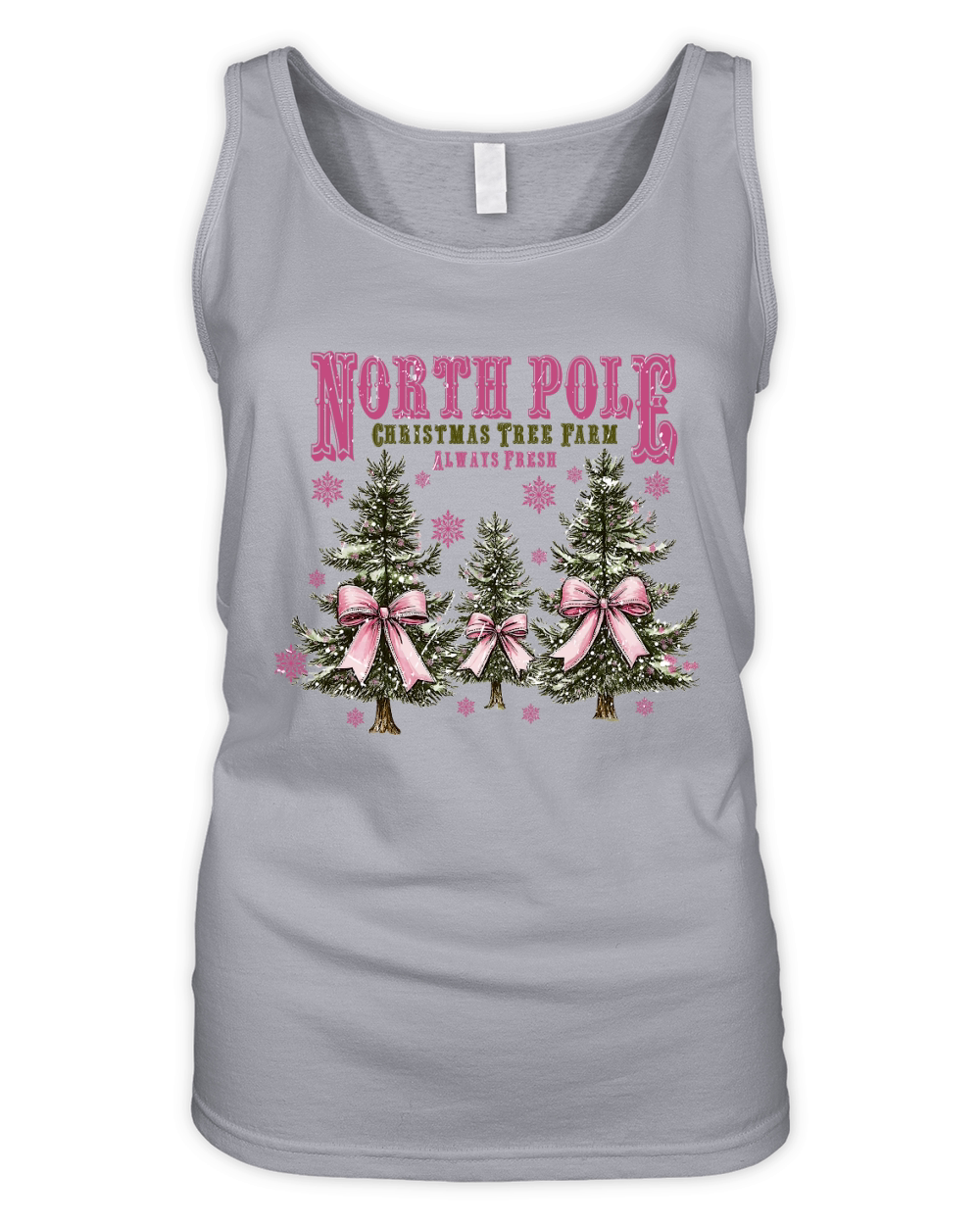 North Pole Christmas Tree Farm Always Fresh Organic Women's Tank Top