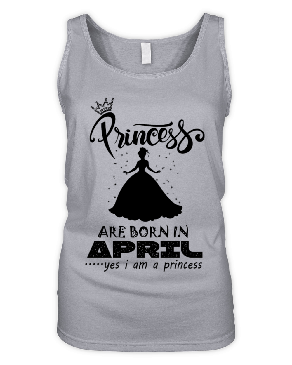 Princess are born in APRIL Organic Women's Tank Top