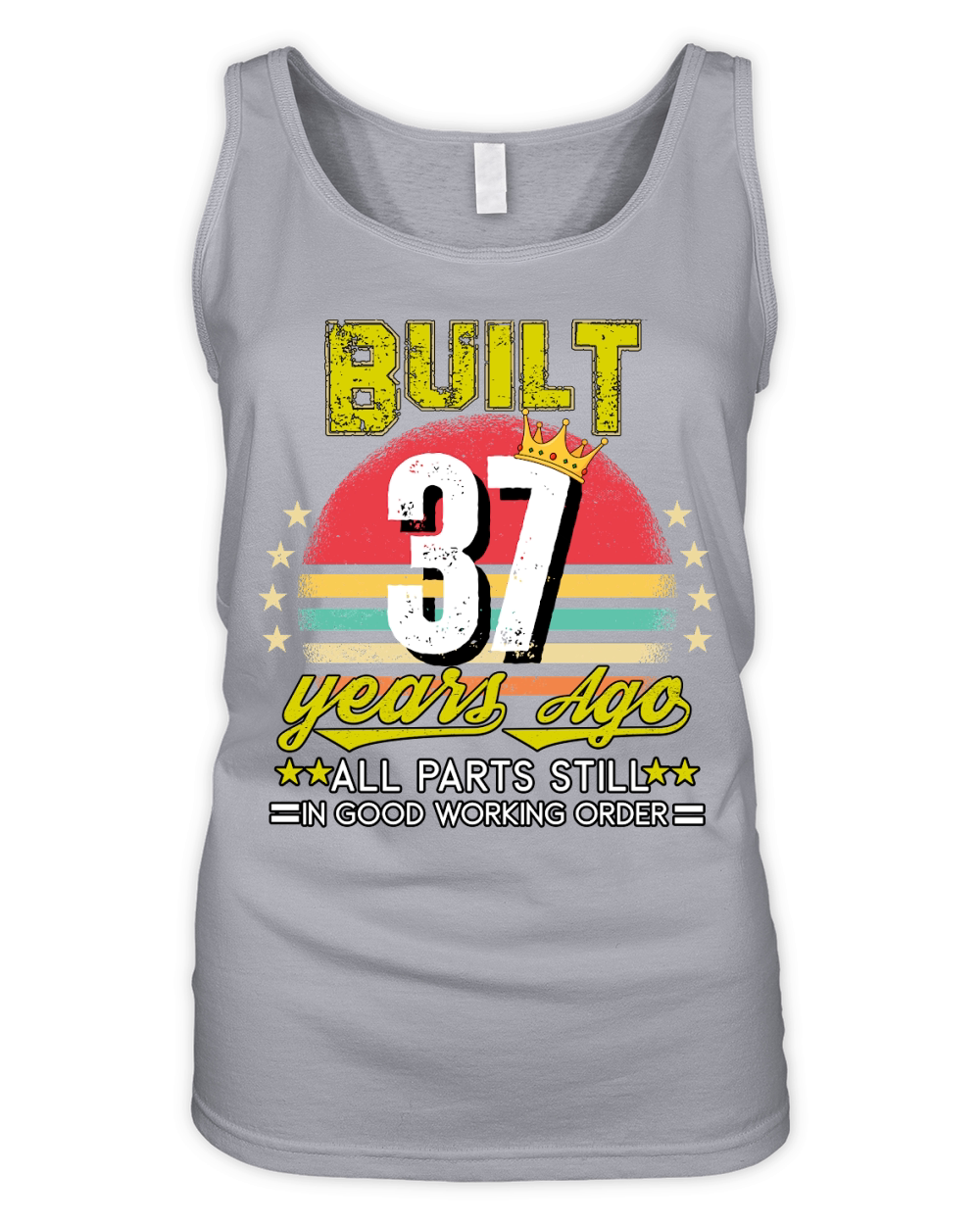 Vintage Birthday 37 Organic Women's Tank Top