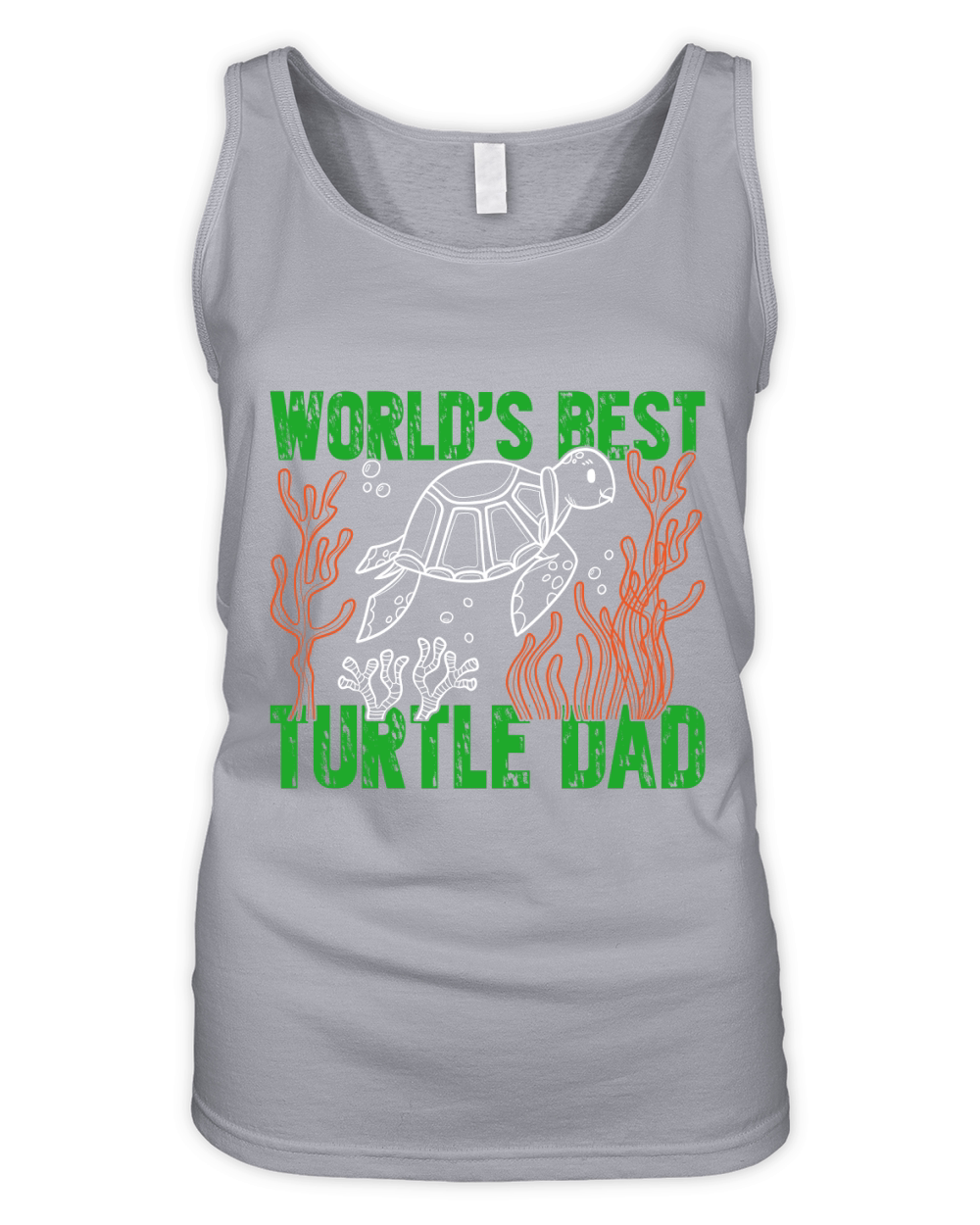 Worlds best turtle dad 1 02 Organic Women's Tank Top