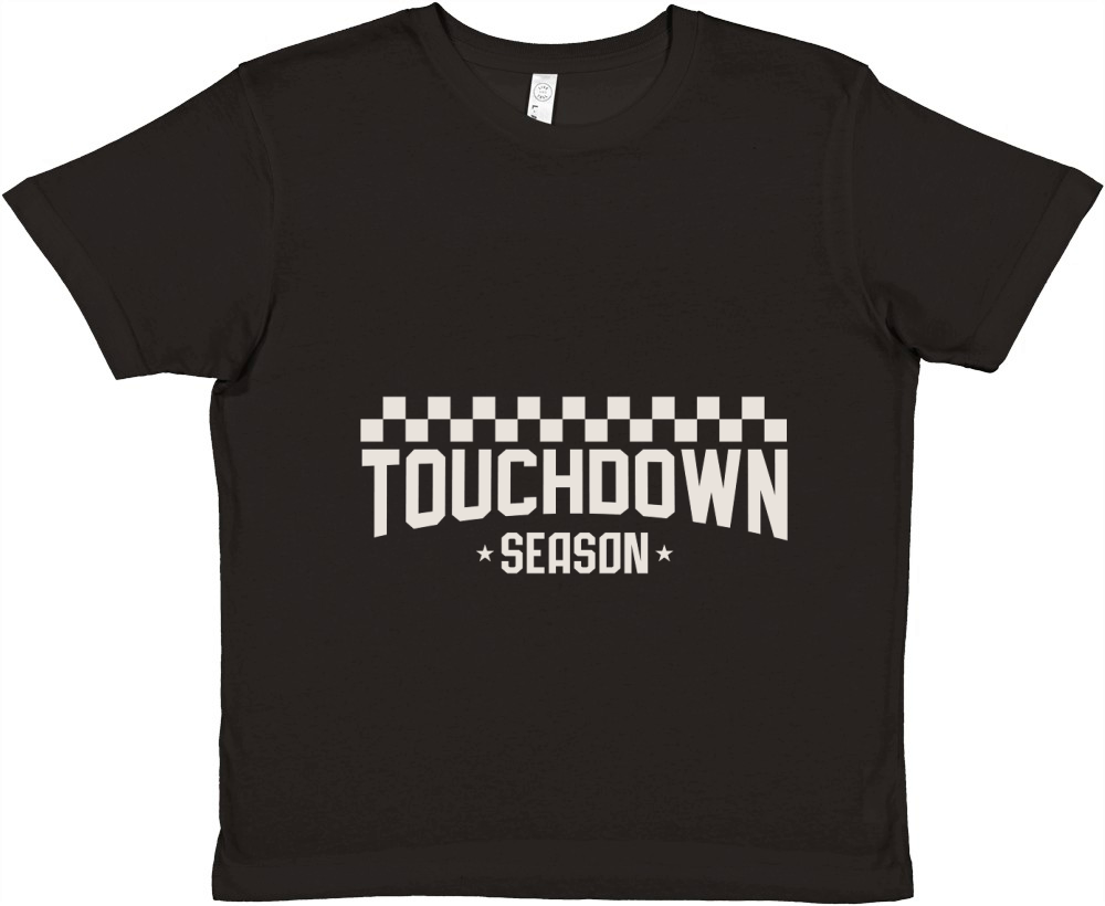 Fall Football Touchdown Season Premium Kids Crewneck T-shirt
