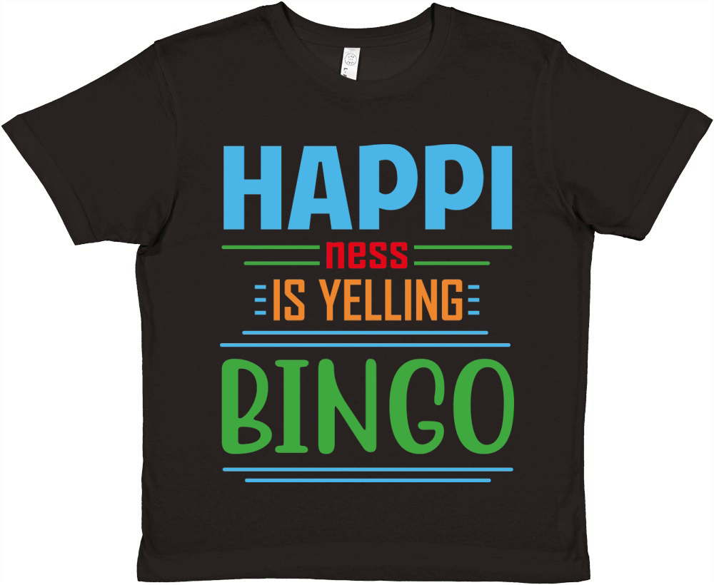 Happiness Is Yelling Bingo 09 Premium Kids Crewneck T-shirt