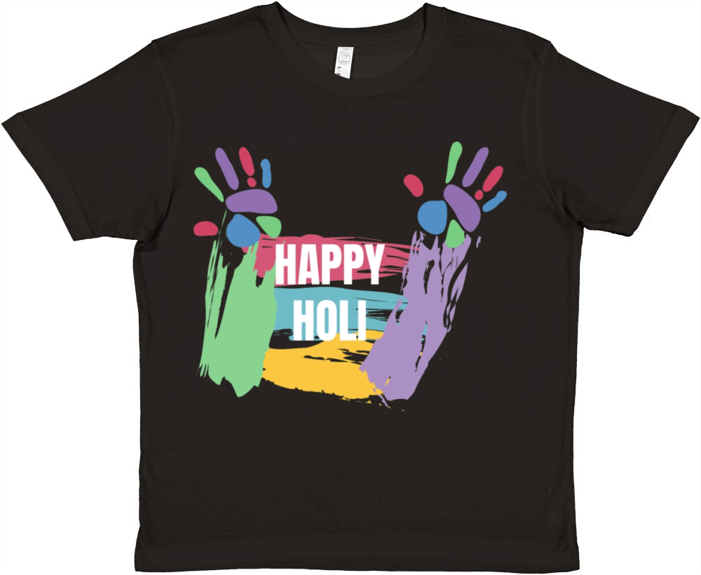 Happy Holi T-Shirt Colors India Hindu Spring Premium Kids Crewneck T-shirt