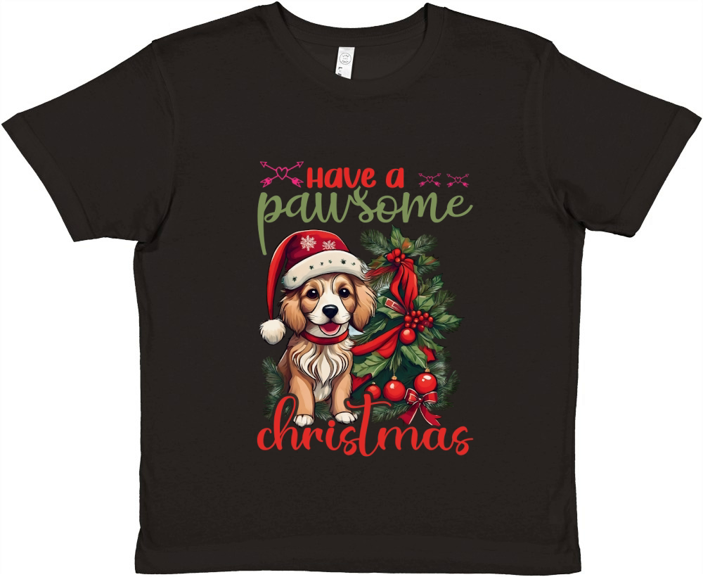 Have a paw some christmas Dog 1 Premium Kids Crewneck T-shirt