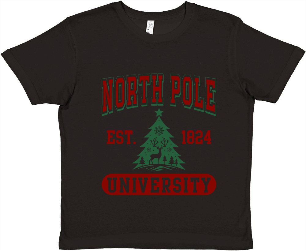 North Pole University Premium Kids Crewneck T-shirt