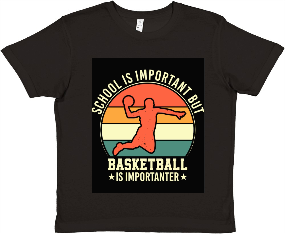 School is important but Basketball is importanter Premium Kids Crewneck T-shirt