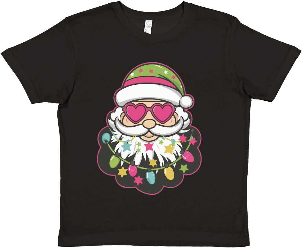 Vibrant Santa Colorful 2 Premium Kids Crewneck T-shirt